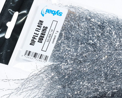 Ripple Flash Dubbing, Silver / 10